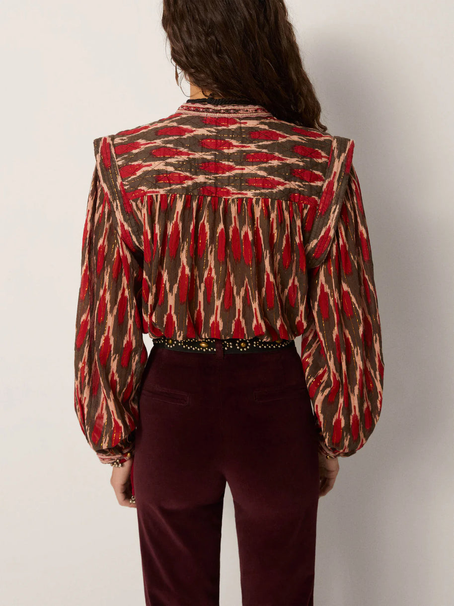 Maison Hotel Pancho Belt Western Studded Belt Black and Silver 