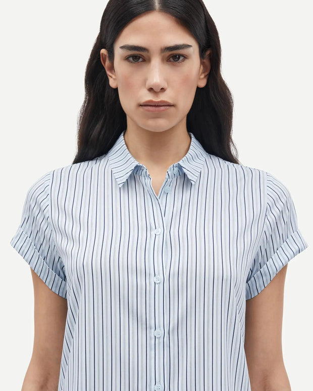 Samsoe Samsoe Maja SS Shirt in Skyway St.