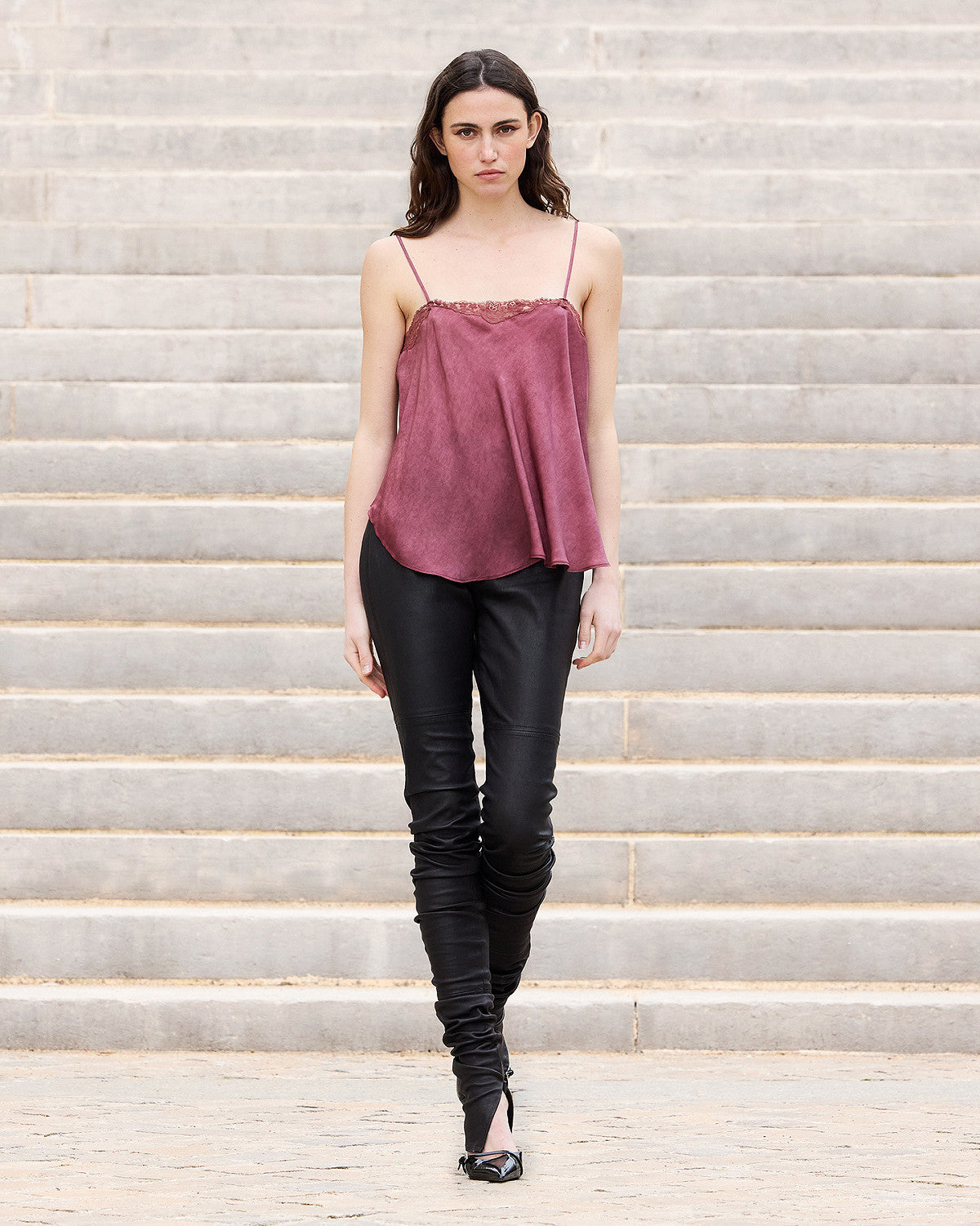 Mes Demoiselles Paris Mucha Top in Red 