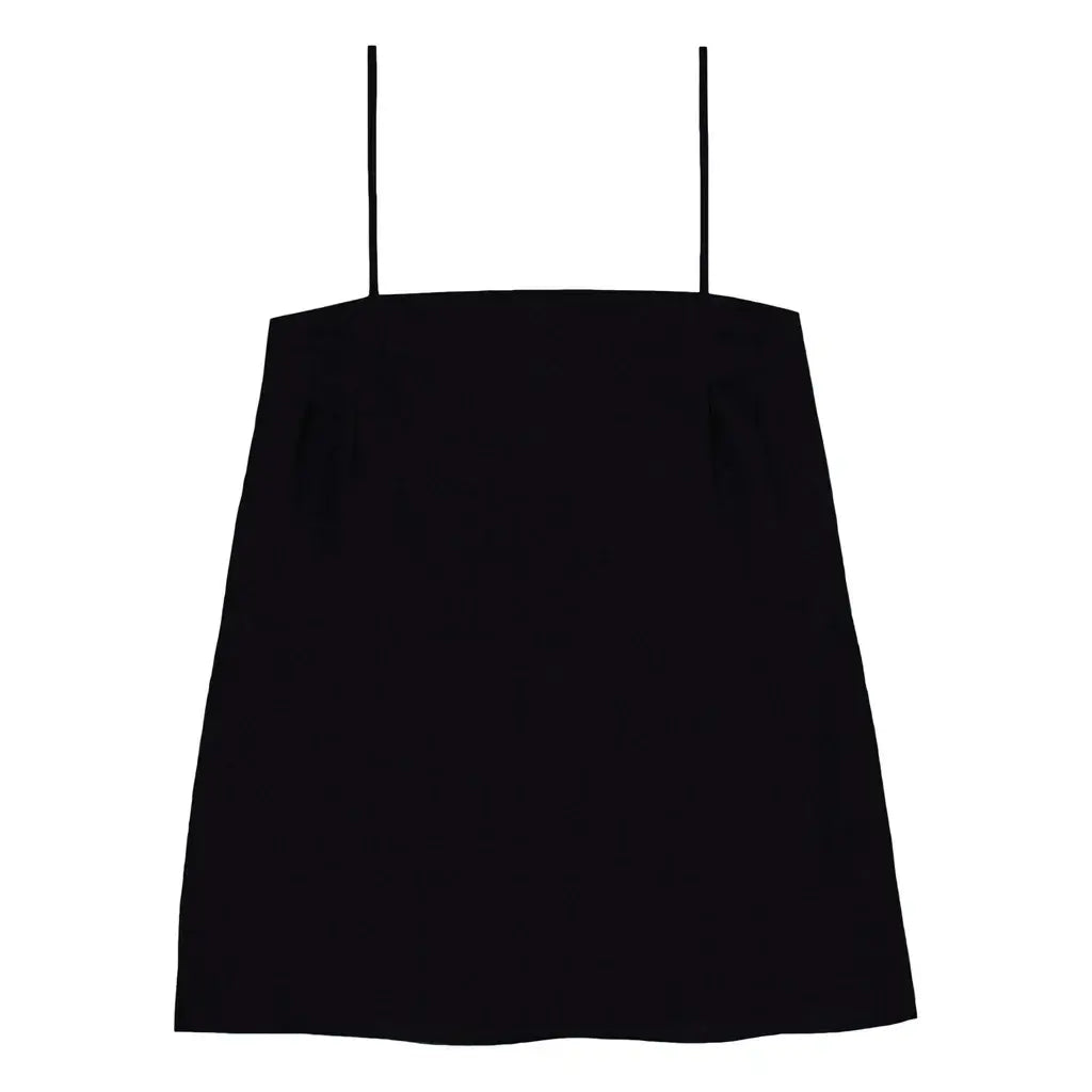 Mikoh Faye Linen Mini Dress in Black Night 