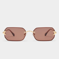 Luv Lou Mila Sunglasses Gold Chocolate 