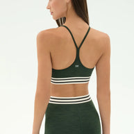 Splits59 Cali Active Rib Bra in Military Heather Green