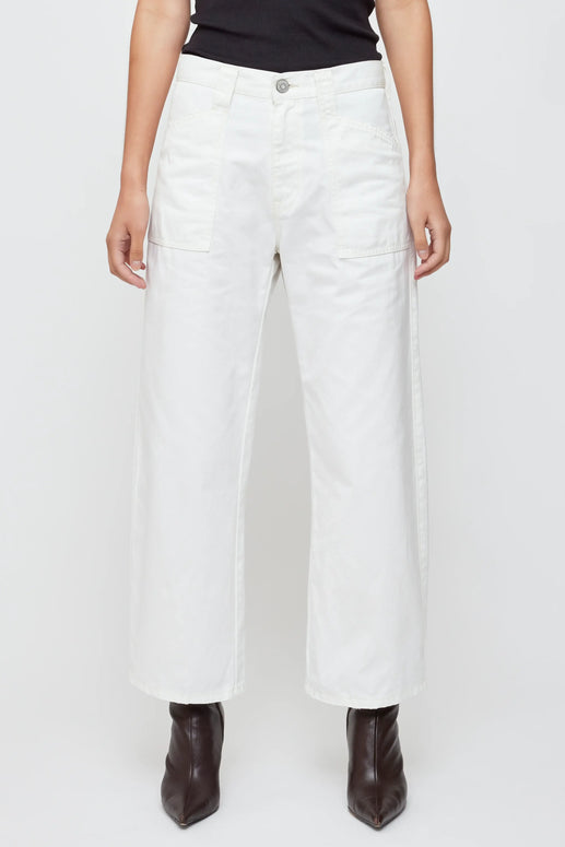Moussy Vintage Malba Gusset Cargo Pant White 