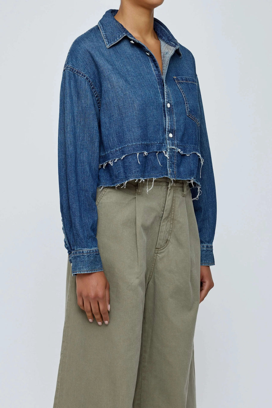 Leipsic Tiered Cropped Shirt