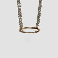 Petite Industrial Safety Pin Necklace
