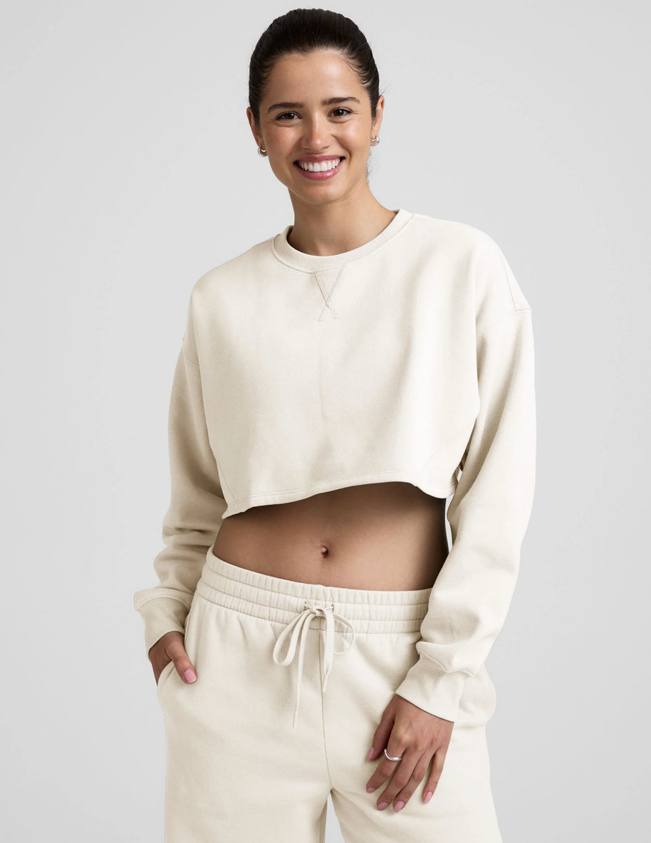 Luxe Fleece Boxy Pullover | Fresh Snow