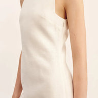 Posse Neve Mini Dress Cream, Linen Mini Dress 