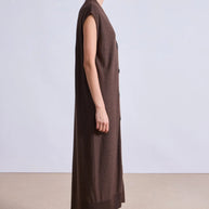 Apiece Apart Olana Knit Midi Sweater Dress Espresso 