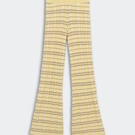 Guest in Residence Plaid Flare Pant in Butter Yellow 