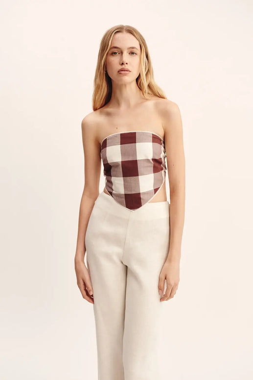 Posse Callie Strapless Banadana Top