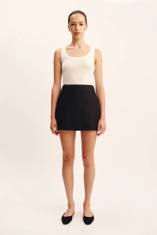 Posse Alice Linen Skirt in Black