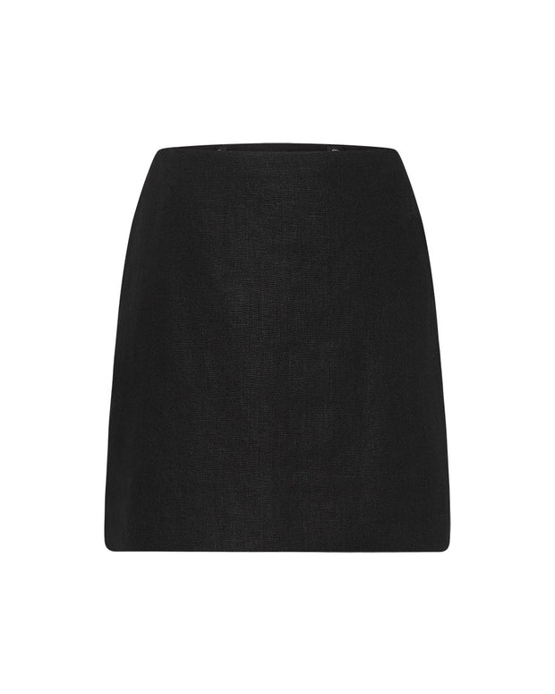 Posse Alice Linen Skirt in Black