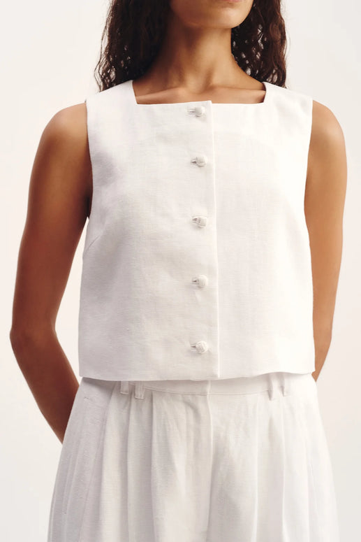 Posse Rio Top in Ivoy, Linen White Top