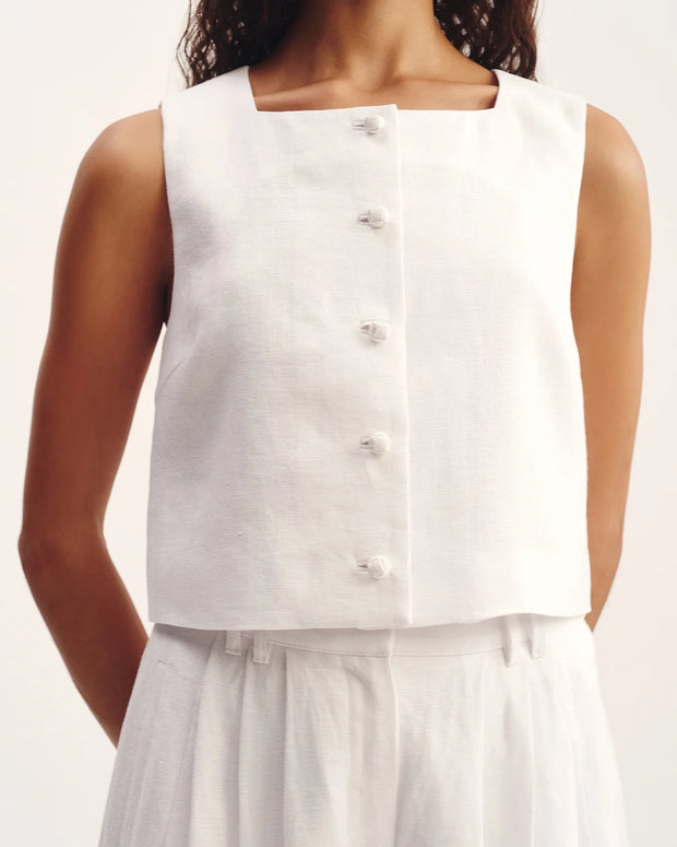 Posse Rio Top in Ivoy, Linen White Top