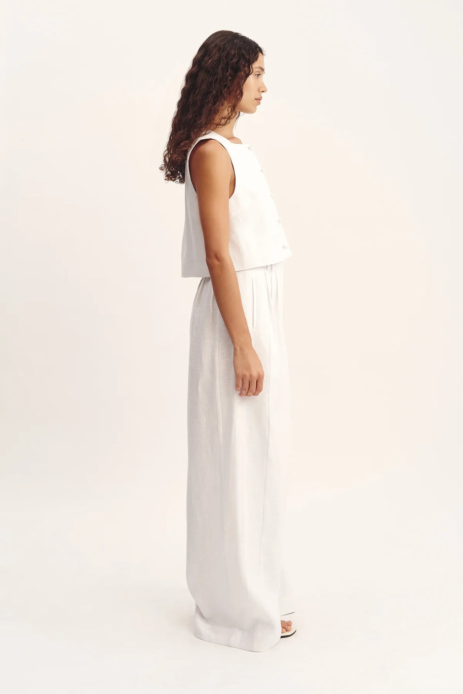 Posse Rio Top in Ivoy, Linen White Top