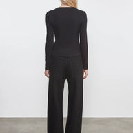 Supima Cotton New Classic V-Neck Cardigan | Gunmetal