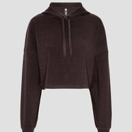 Breathe Easy Ribbed Cropped Hoodie