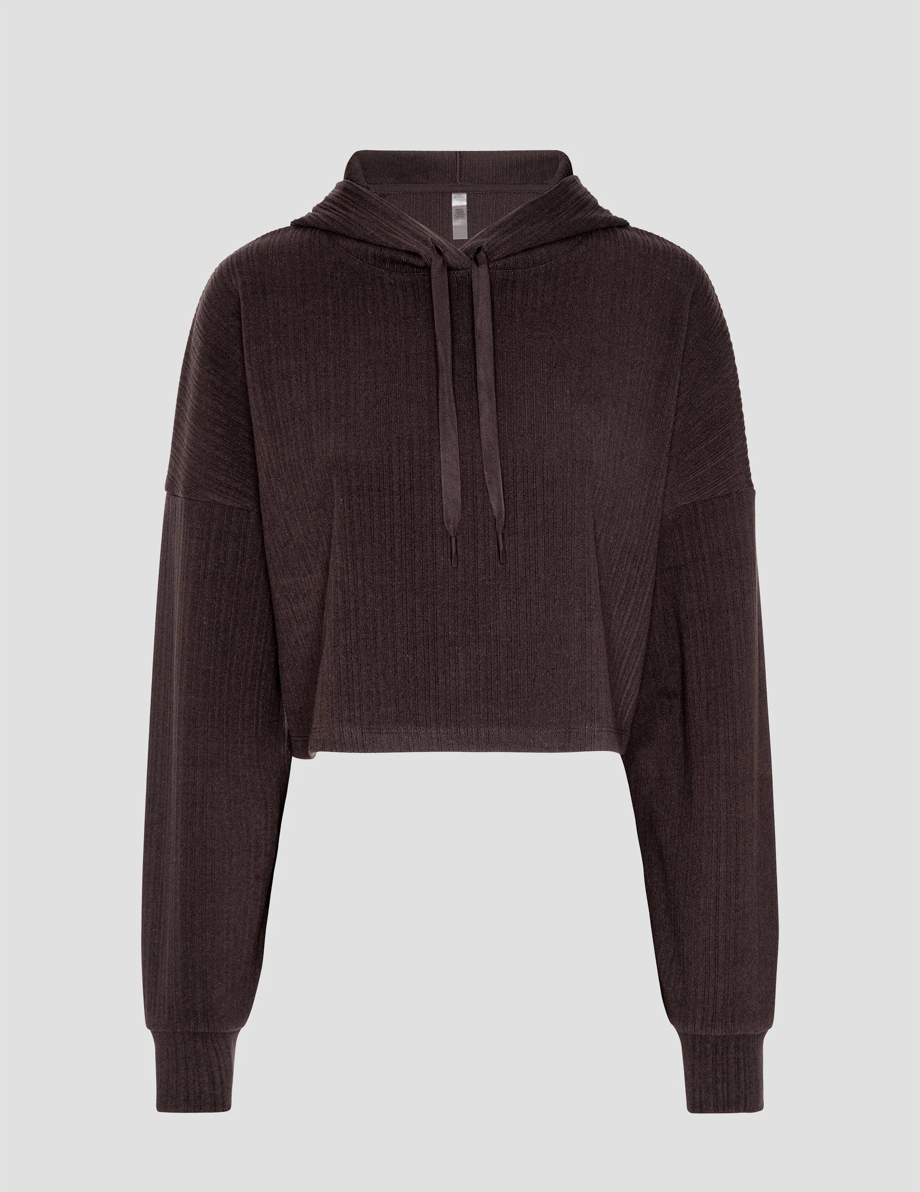 Breathe Easy Ribbed Cropped Hoodie