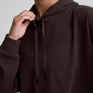 Breathe Easy Ribbed Cropped Hoodie