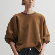 Rachel Comey Fond Sweatshirt in Bronze, Shop Travel Sweatshirt, Chic designer lounge apparel 