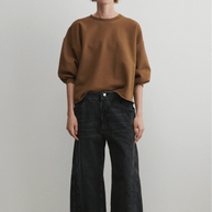 Rachel Comey Fond Sweatshirt in Bronze, Shop Travel Sweatshirt, Chic designer lounge apparel 
