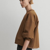 Rachel Comey Fond Sweatshirt in Bronze, Shop Travel Sweatshirt, Chic designer lounge apparel 
