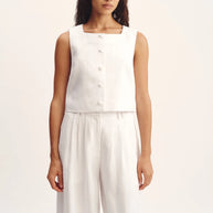 Posse Rio Top in Ivoy, Linen White Top