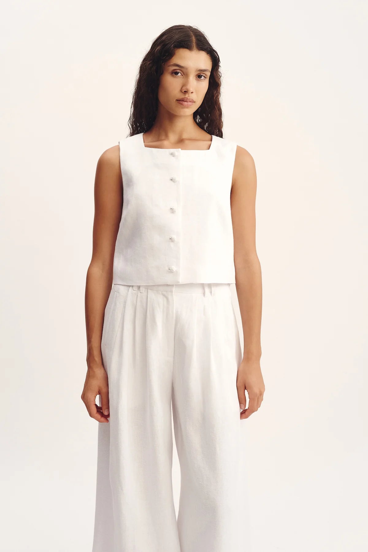 Posse Rio Top in Ivoy, Linen White Top