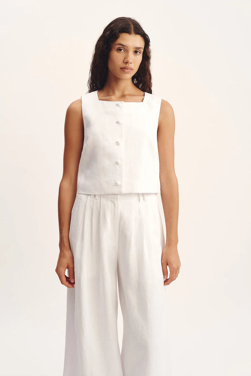 Posse Rio Top in Ivoy, Linen White Top