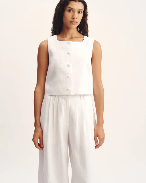 Posse Rio Top in Ivoy, Linen White Top