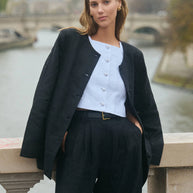 Posse Rio Top in Ivoy, Linen White Top