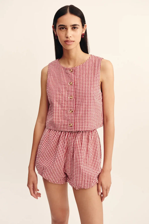 Posse Rio Top Red Gingham 