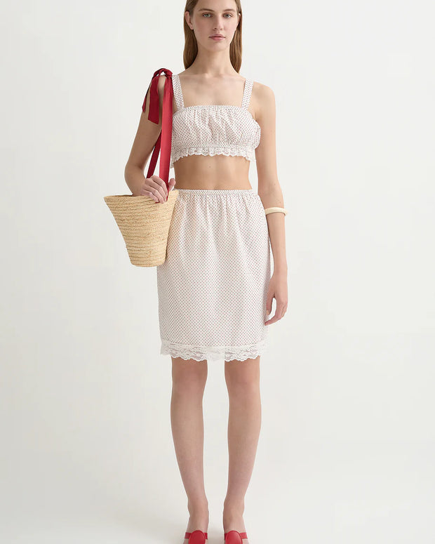 Marlowe Top | Cream & Polka Dot