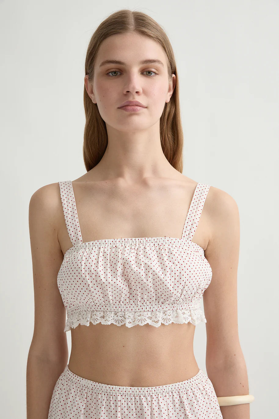 Marlowe Top | Cream & Polka Dot