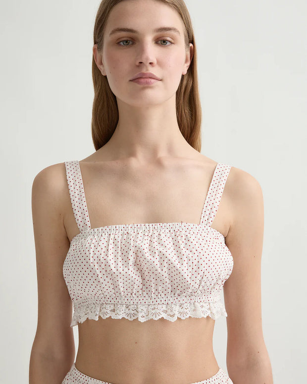 Marlowe Top | Cream & Polka Dot