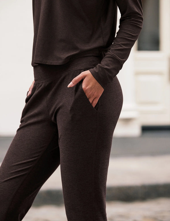 Spacedye Midi Jogger | Dark Chocolate Heather