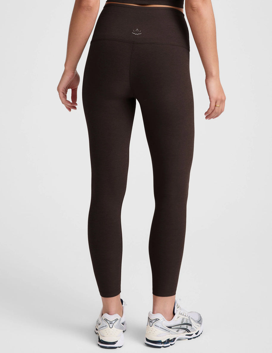 Spacedye Caught In The Midi High Waisted Legging | Dark Chocolate Heather