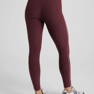 Beyond Yoga Spacedye Ready Midi Legging in Midnight Burgundy Heather 
