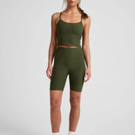 Spacedye Slim Racerback Cropped Tank | Army Green