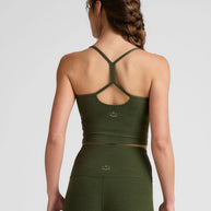 Spacedye Slim Racerback Cropped Tank | Army Green
