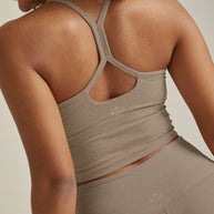 Beyond Yoga Birch Heather Cropped Racerback Tank, Cropped workout tank, spacedye Beyond Yoga 