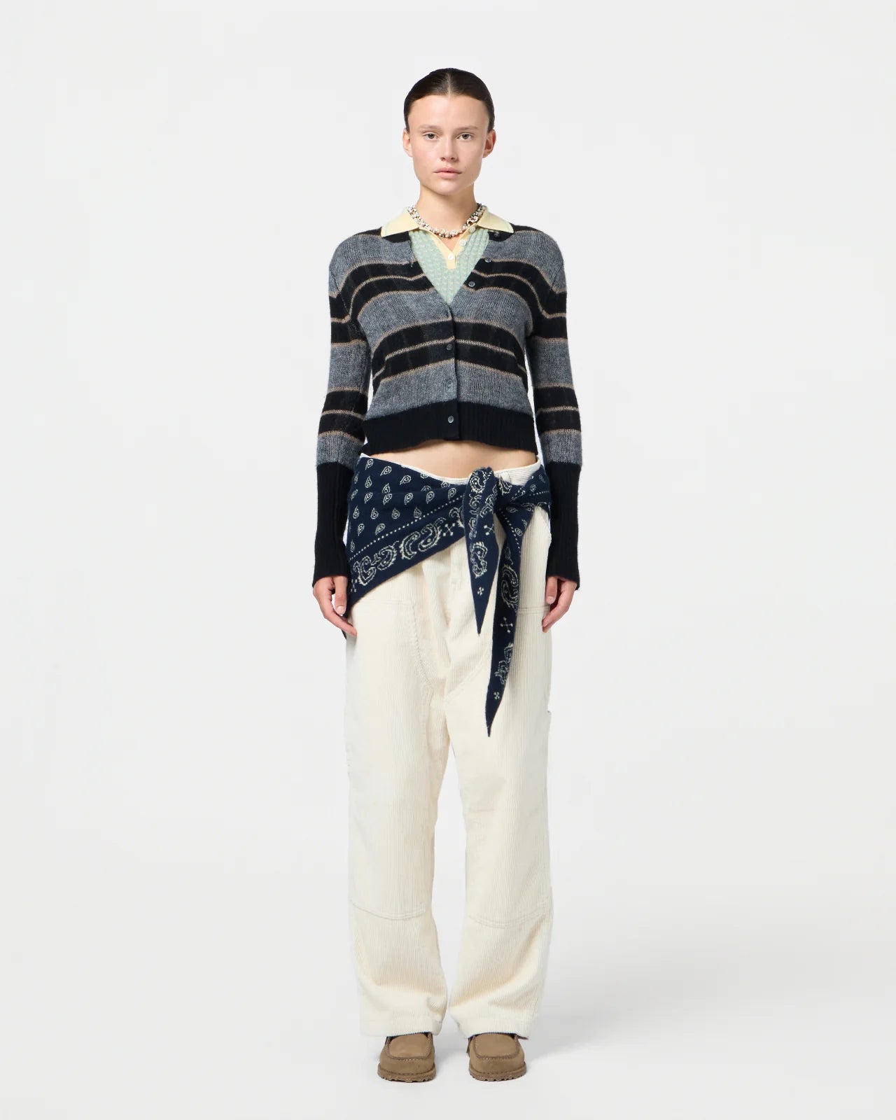Shadow Plaid Cardigan