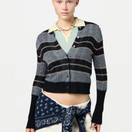 Shadow Plaid Cardigan