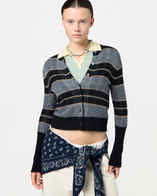 Shadow Plaid Cardigan