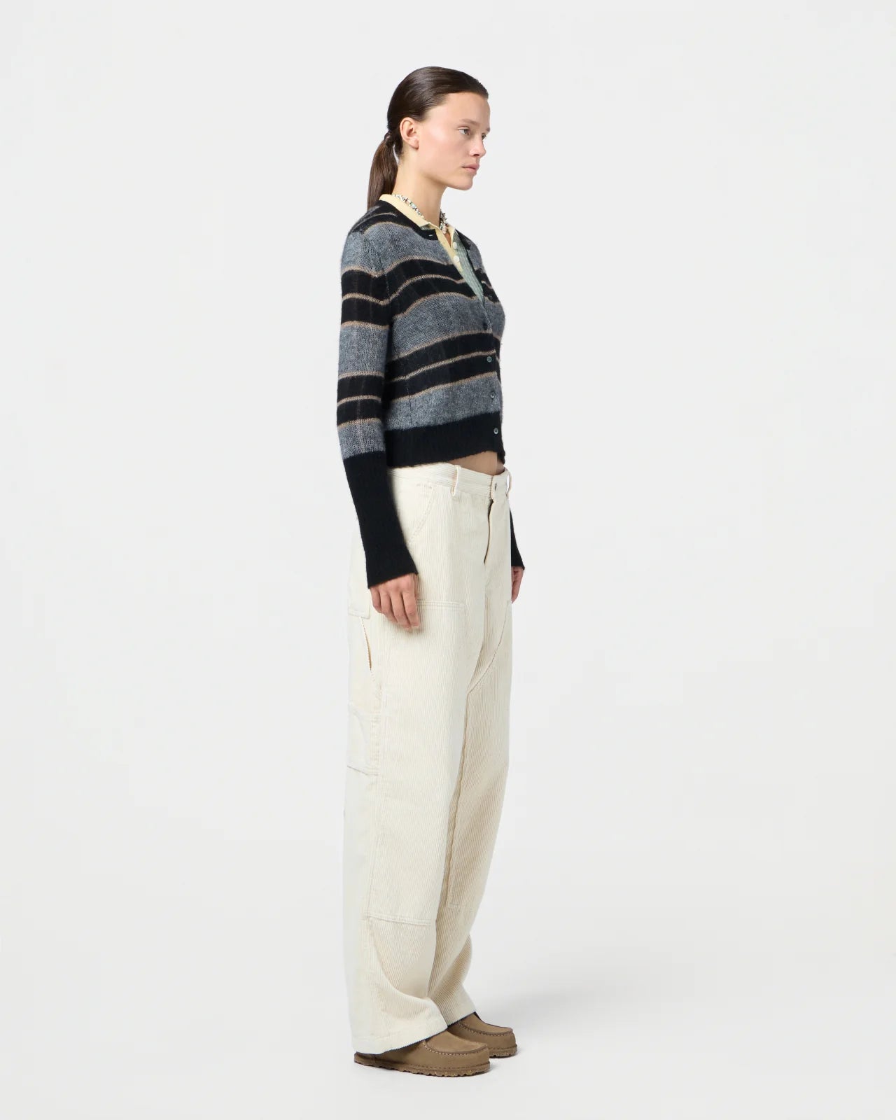 Shadow Plaid Cardigan