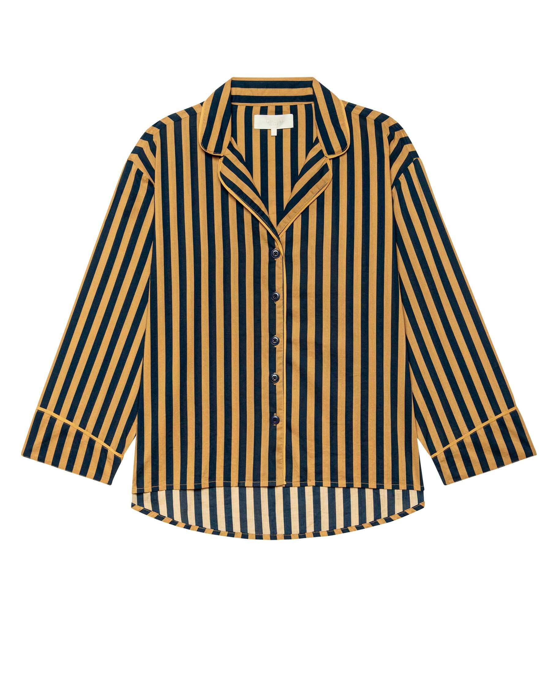 The Pajama Shirt in Club Stripe The Great 