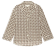 The Pajama Shirt | Cream Horse Medallion Print