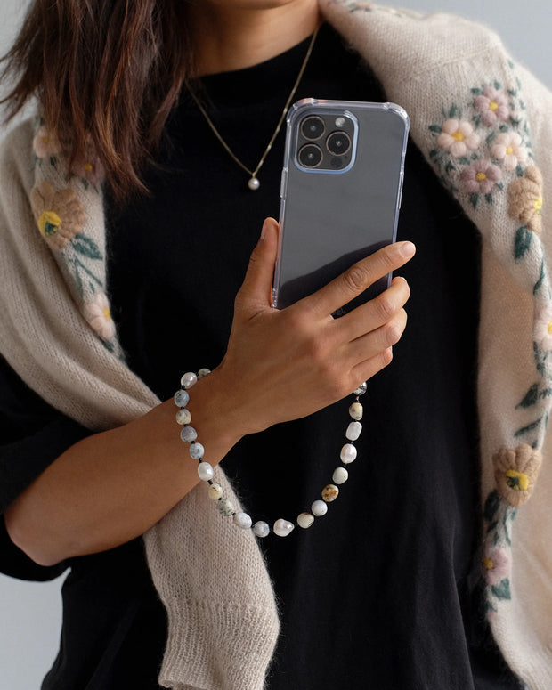Ossa Stone and Pearl Wristlet, Ossa iPhone Wristlets 