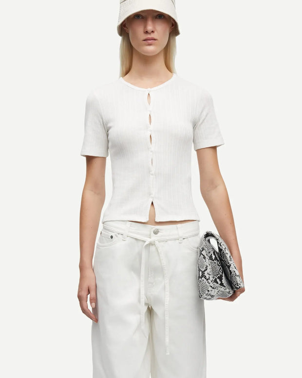 Sajuni Short Sleeve Cardigan Top Samsoe Samsoe Tops 