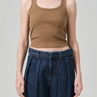 Faye tank top in sandie - citizens of humanity tank top - ribbed tank 